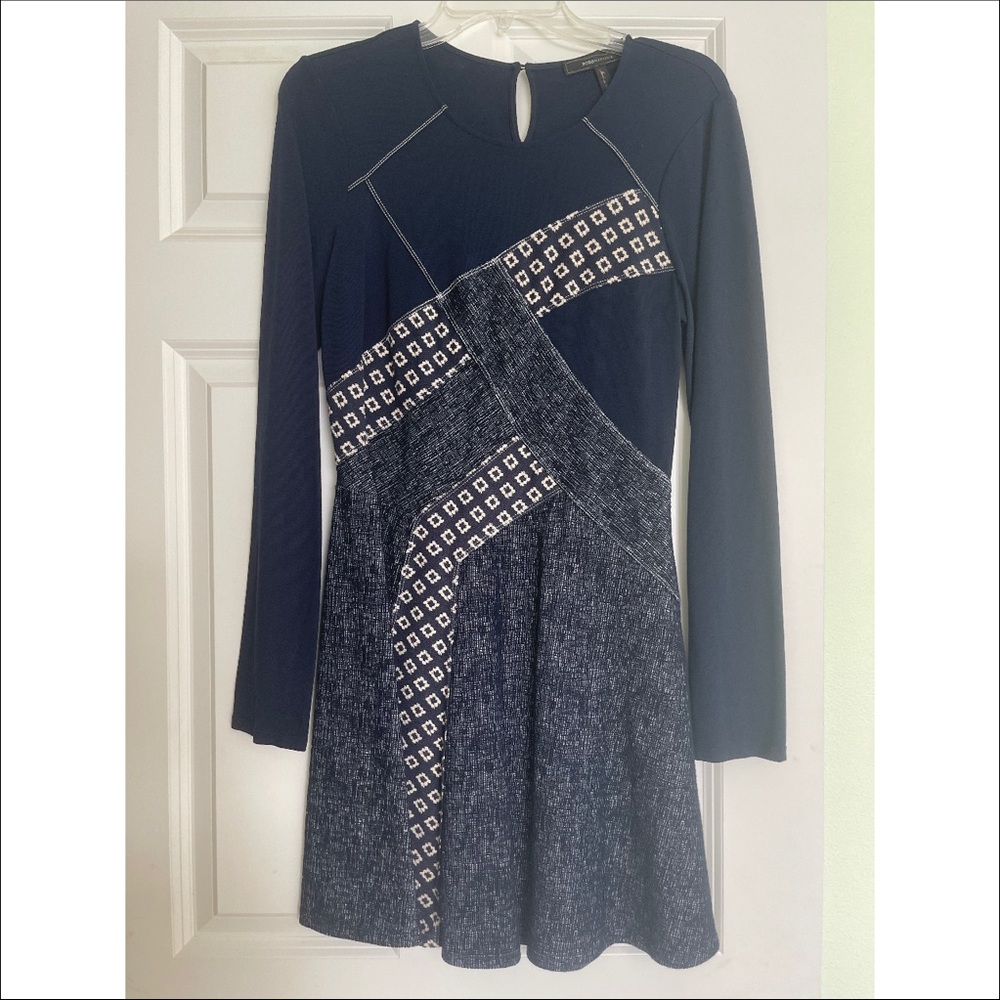 BCBG Long Sleeve Knee Length Dress